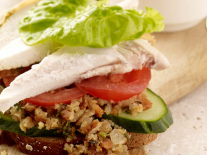 Roast Chicken and Stuffing Sandwich