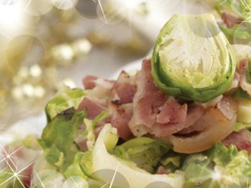 Shredded Sprouts with Streaky Bacon